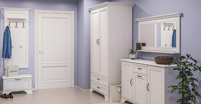 Набор мебели для прихожей Юнона 1 (Белый структурный) купить в Москве - фото №1