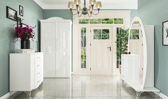 Набор мебели для прихожей София (Белый глянец) купить в Москве - фото №1