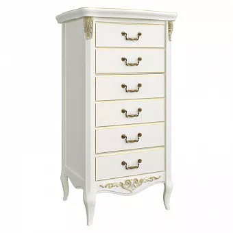 Комод высокий 6 ящиков Romantic Gold art. R108g купить в Москве - фото №1
