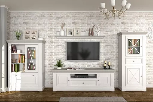 Набор мебели для гостиной Форест 1 (цвет белый воск/антрацит) купить в Москве - фото №1