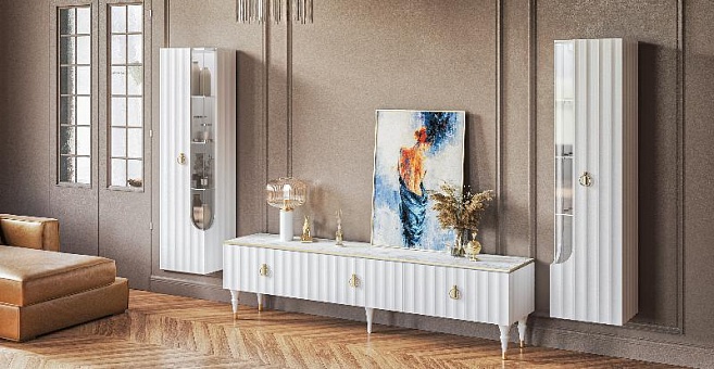 Набор мебели для гостиной Лоренсо 1 (Белый) купить в Москве - фото №1