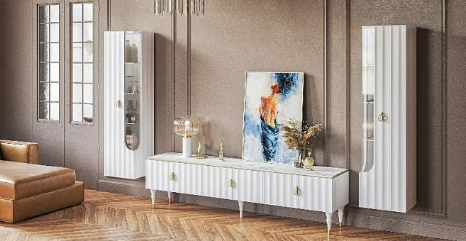 Набор мебели для гостиной Лоренсо 1 (Белый) купить в Москве - фото №1