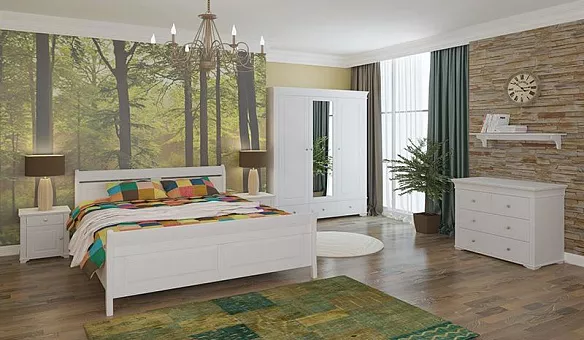 Набор мебели для спальни Бейли 5 (цвет белый воск) купить в Москве - фото №1