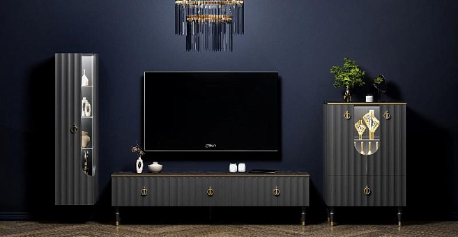 Набор мебели для гостиной Лоренсо (Графит) купить в Москве - фото №1