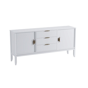 Комод Бридж 2 двери 3 ящика (тумба 23) белый лак купить в Москве - фото №1