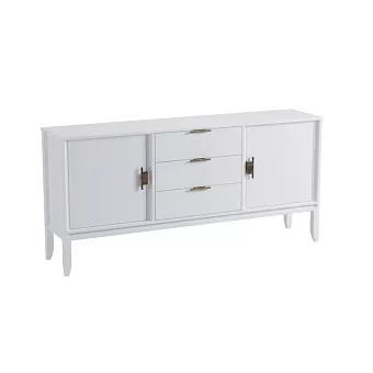 Комод Бридж 2 двери 3 ящика (тумба 23) белый лак купить в Москве - фото №1