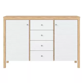 Тумба Вояж-24-РД Белый лак  + антик №24 купить в Москве - фото №1