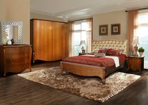 Набор мебели для спальни Луиза 2 (цвет коньяк) купить в Москве - фото №1 Набор мебели для спальни Луиза 2 (цвет коньяк) купить в Москве - фото №1