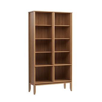 Шкаф для книг Бридж широкий (шкаф для посуды 000) браун купить в Москве - фото №1