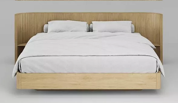 Кровать Eclips (160) H750 без ящиков ЭК 202 Натуральный дуб купить в Москве - фото №1