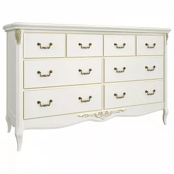 Комод широкий 8 ящиков Romantic Gold art. R134g купить в Москве - фото №1