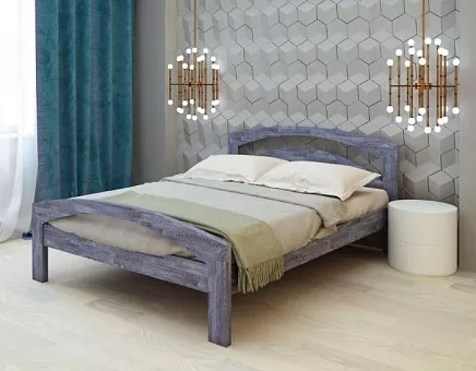 Кровать двуспальная Испания из массива дуба купить в Москве - фото №1