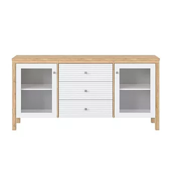 Тумба ТВ Вояж-23-РЯ Белый лак  + антик №24 купить в Москве - фото №1