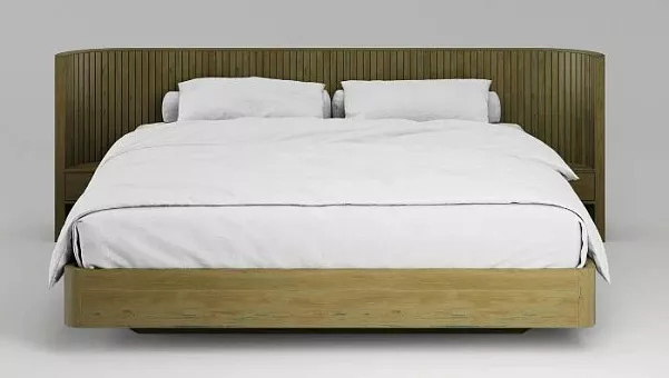 Кровать Eclips (160) H750 c ящиками ЭК 202 Натуральный дуб с патиной купить в Москве - фото №1