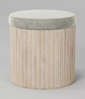 Пуф Eclips мягкий (с тайником) ЭК 401  Беленый дуб купить в Москве - фото №1