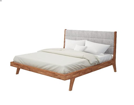 Кровать двуспальная Верона 2 из массива дуба купить в Москве - фото №1