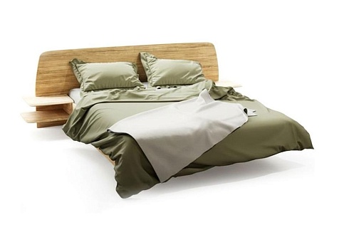 Кровать полутороспальная Аманди (Amandi) 140*200 без чехла с полками изголовье 2100 купить в Москве - фото №1