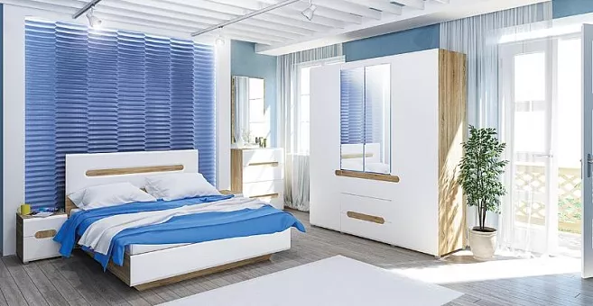 Набор мебели для спальни Леонардо 1 (Белое дерево/дуб сонома) купить в Москве - фото №1