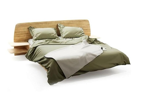 Кровать двуспальная Аманди (Amandi) 160*200 без чехла с полками изголовье 2300 купить в Москве - фото №1