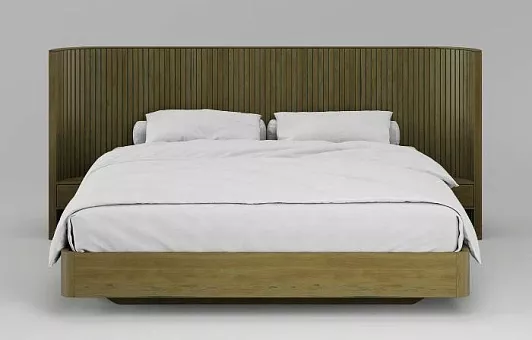 Кровать Eclips (160) H910 с ящиками ЭК 202 Натуральный дуб с патиной купить в Москве - фото №1