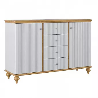 Комод Рандеву-24-146 (Белый лак + антик №24) купить в Москве - фото №1