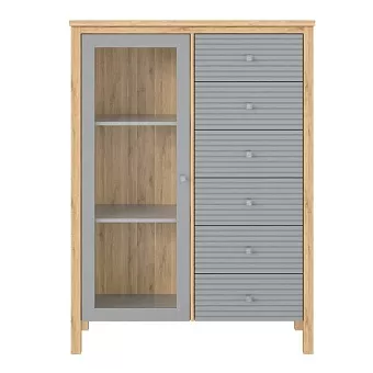 Тумба Вояж-16-Р/Я Серый №7042 + антик №24 купить в Москве - фото №1