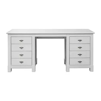 Стол письменный Рауна 2-х тумбовый Белый воск купить в Москве - фото №1