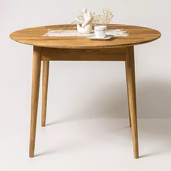 Стол обеденный "Сканди 3",100 дуб массив купить в Москве - фото №1