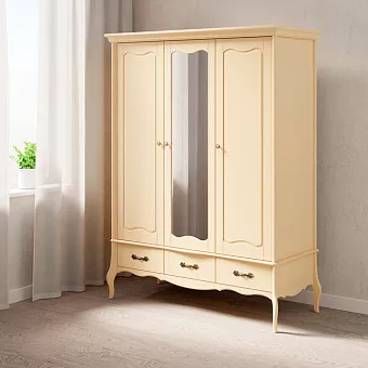 Шкаф 3х дверный с зеркалом Лебо купить в Москве - фото №1 Шкаф 3х дверный с зеркалом Лебо купить в Москве - фото №1