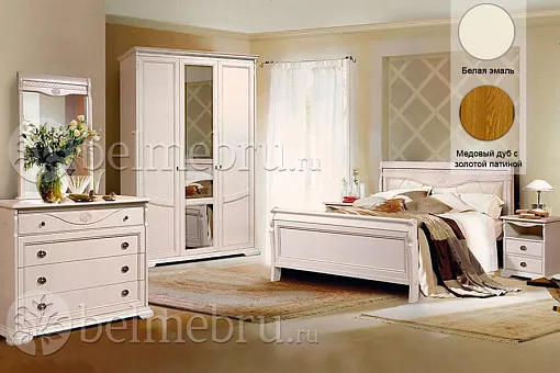 Набор мебели для спальни Лика 3Z (цвет белая эмаль) купить в Москве - фото №1