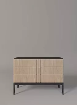 Комод 3 ящика ICONS широкий Беленый дуб купить в Москве - фото №1