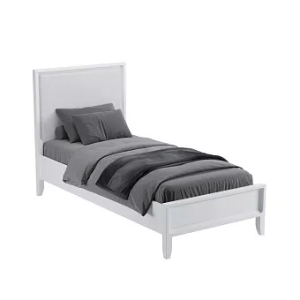 Кровать Бридж  90х200 с мягким изголовьем белый лак купить в Москве - фото №1