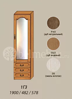 Модульная прихожая Вилия-М Шкаф комбинированный №1 ГЗ купить в Москве - фото №1