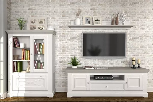 Набор мебели для гостиной Форест 3 (цвет белый воск/антрацит) купить в Москве - фото №1