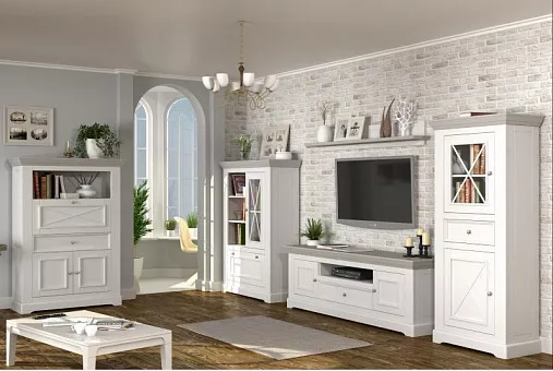 Набор мебели для гостиной Форест 2 (цвет белый воск/антрацит) купить в Москве - фото №1