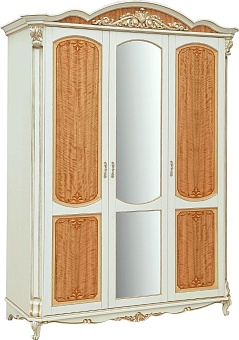 Шкаф "Альба 01к" П 524.01к слоновая кость (с зол., с сер.) купить в Москве - фото №1