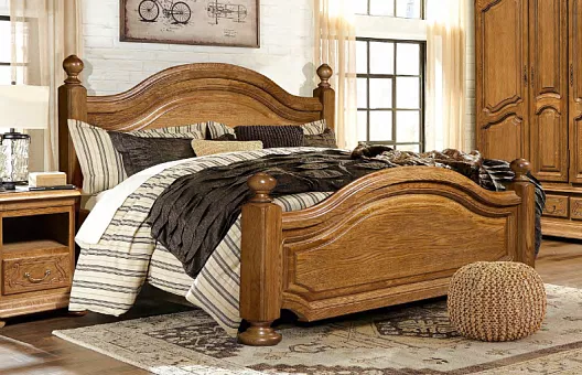 Кровать двуспальная Босфор ГМ 6233-04 дуб 200*200 купить в Москве - фото №1