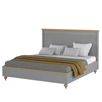 Кровать Рандеву-160 (Серый №7042 + антик №24) купить в Москве - фото №1