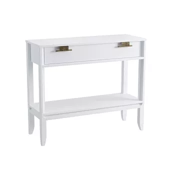 Консоль Бридж1 ящик и полка белый лак купить в Москве - фото №1