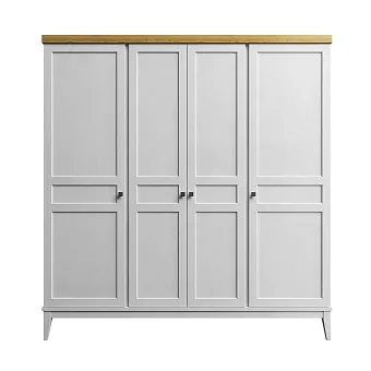 Шкаф для одежды Бон Вояж 40  Белый лак / Антик №24 купить в Москве - фото №1