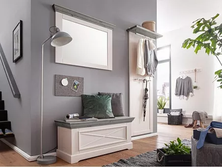 Набор мебели для прихожей Форест 3 (цвет белый воск/антрацит) купить в Москве - фото №1