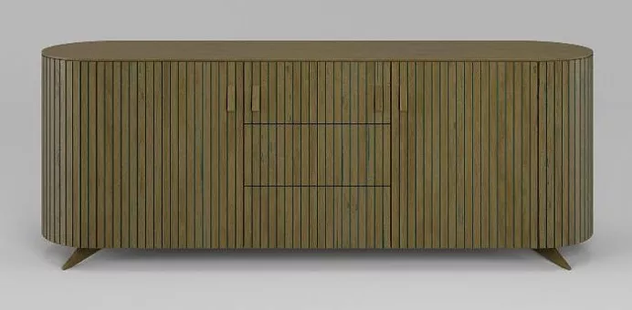 Тумба комбинированная Eclipse (2 двери, 3 ящика) ЭК 803 Натуральный дуб с патиной купить в Москве - фото №1