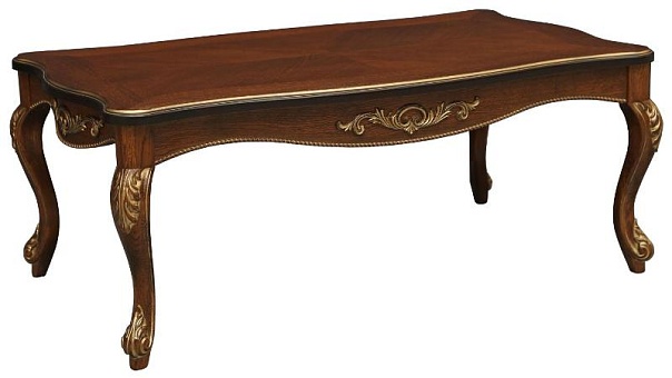 Стол журнальный «Альба» П4.485.0.03 Палисандр с золочением купить в Москве - фото №1