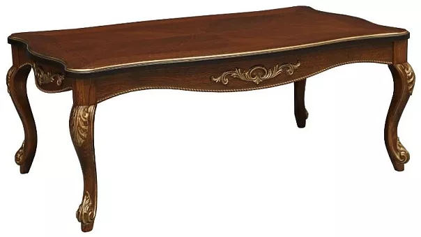 Стол журнальный «Альба» П4.485.0.03 Палисандр с золочением купить в Москве - фото №1