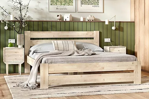 Кровать двуспальная Кантри ECOWood купить в Москве - фото №1