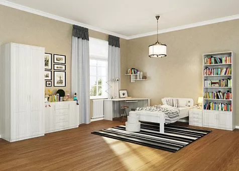 Набор мебели для детской Коста Бланка 4 (Белый воск) купить в Москве - фото №1 Набор мебели для детской Коста Бланка 4 (Белый воск) купить в Москве - фото №1