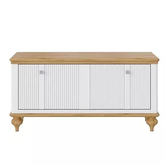 Тумба под обувь Рандеву-10 (Белый лак + антик №24) купить в Москве - фото №1