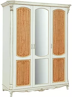 Шкаф "Альба 01" П 524.01 слоновая кость (с зол., с сер.) купить в Москве - фото №1