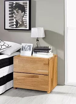 Тумба прикроватная "Ханс II",дуб  массив купить в Москве - фото №1