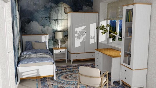 Набор мебели для спальни Пенни 1 (Белый воск/ Антик №24) купить в Москве - фото №1